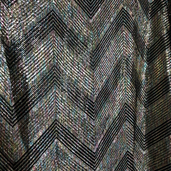 Halston III Vintage Metallic Long Sleeve Blouse - Picture 6 of 8